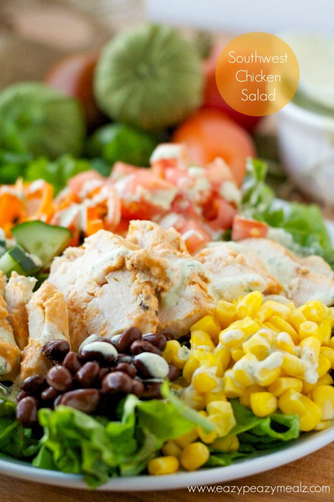 Healthy Salads With Chicken
 Southwestern Chicken Salad Eazy Peazy Mealz