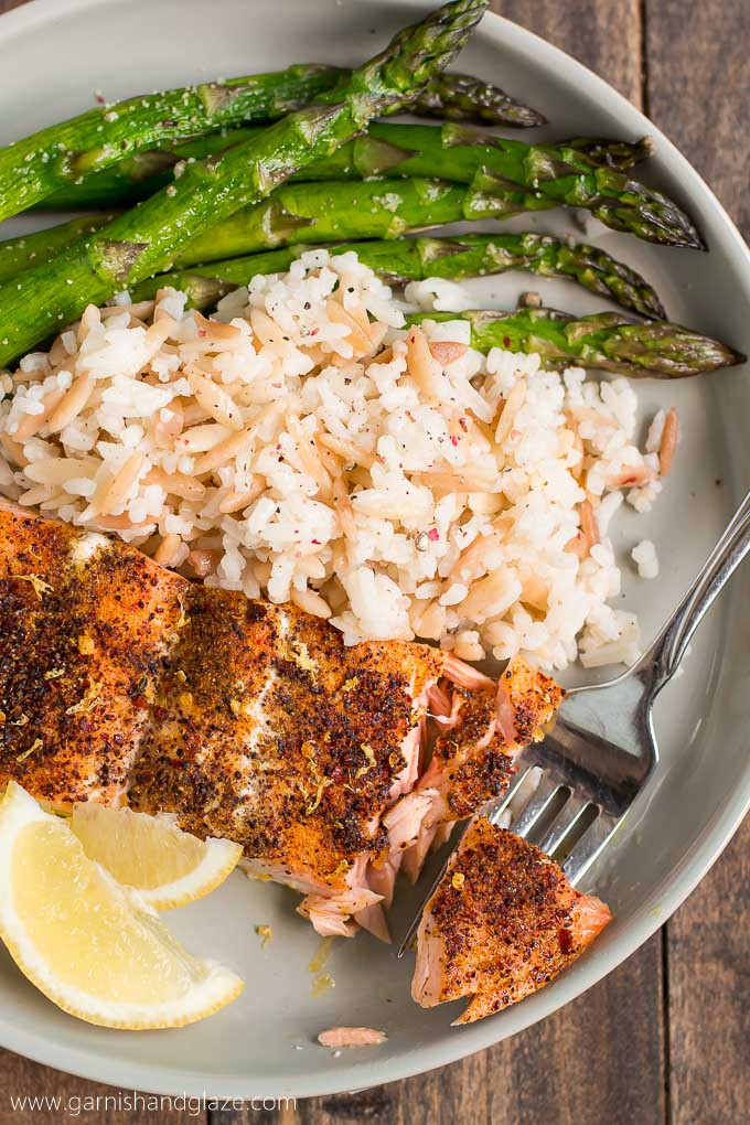 Healthy Salmon Dinner
 20 Minute Simple Salmon & Asparagus Garnish & Glaze