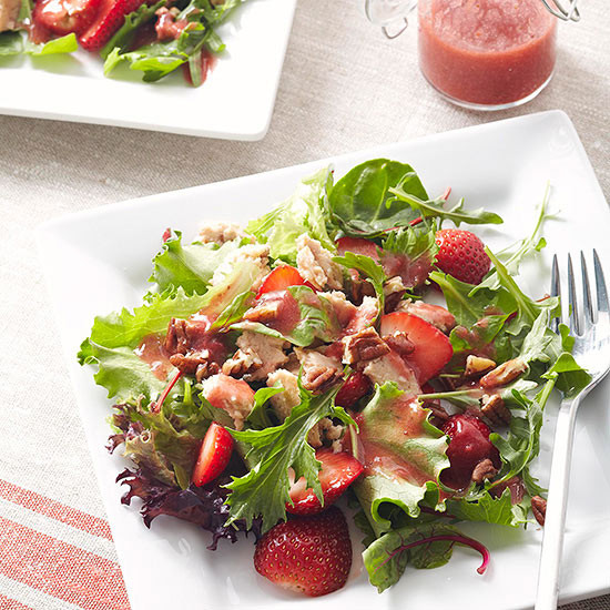 Healthy Salmon Salad
 Salmon Salad with Strawberry Vinaigrette