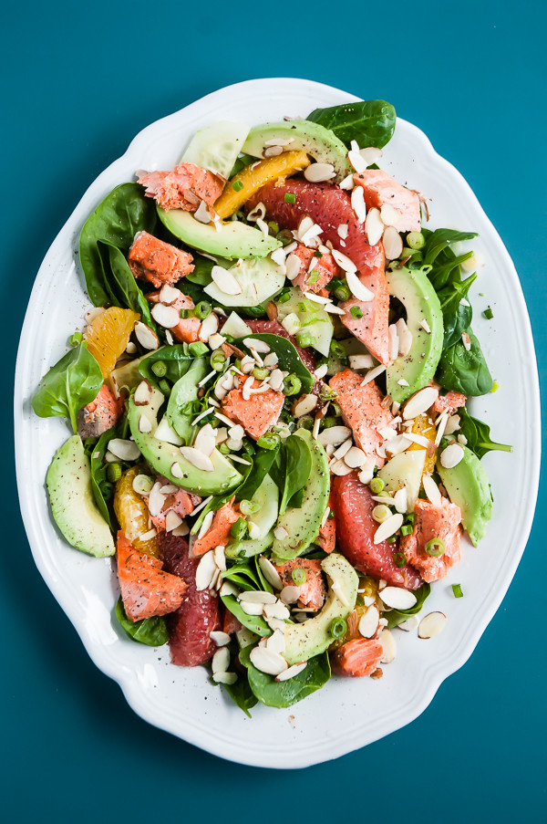 Healthy Salmon Salad
 Heart Healthy Salad with Baked Salmon
