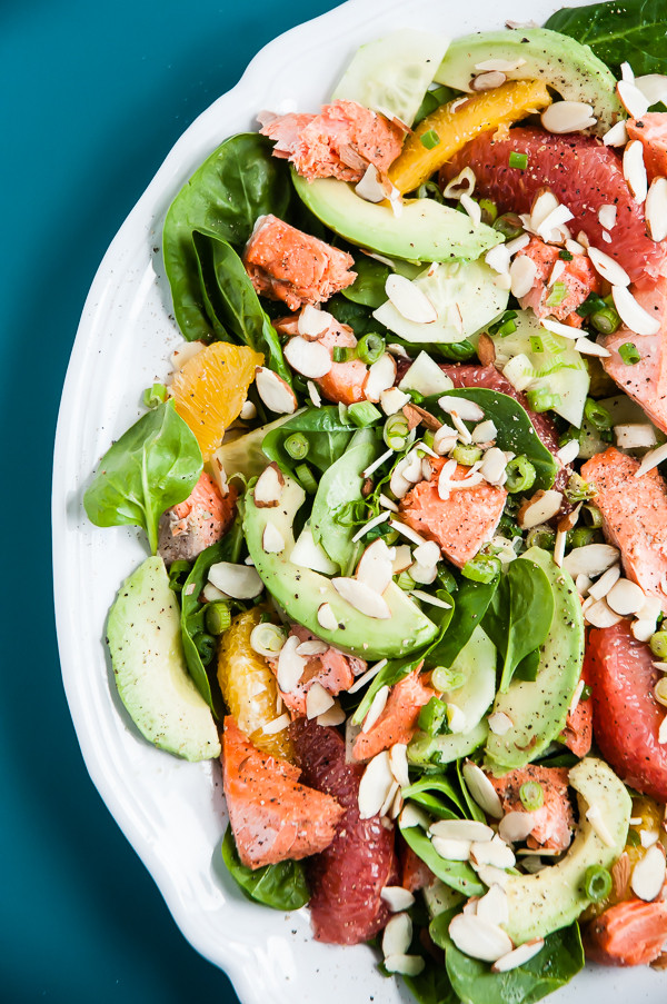 Healthy Salmon Salad
 Heart Healthy Salad with Baked Salmon