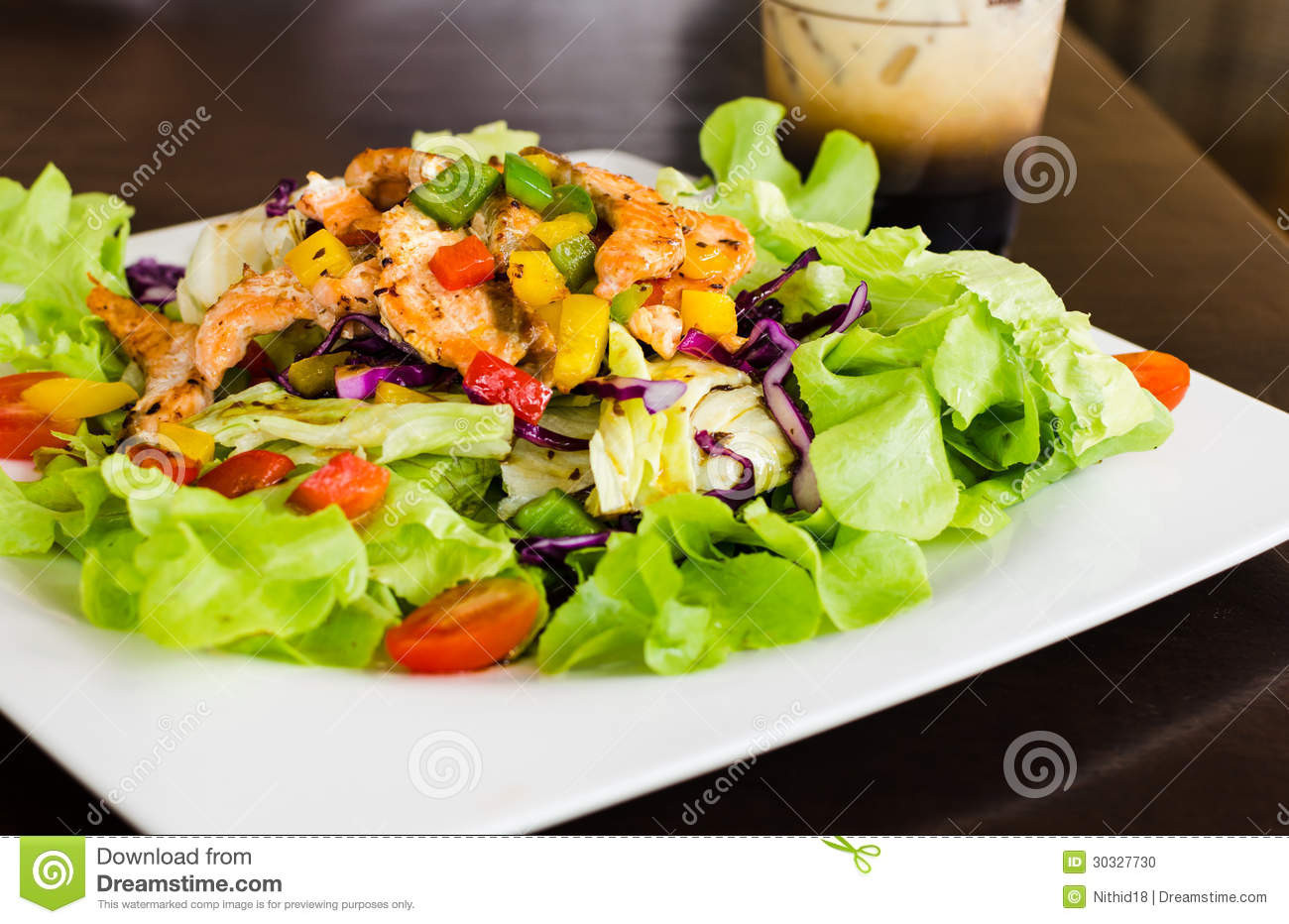 Healthy Salmon Salad
 Salmon salad stock photo Image of delicious light fresh