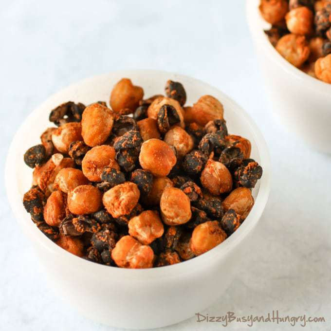 Healthy Salty Crunchy Snacks
 Chickpea and Black Bean Snack Mix