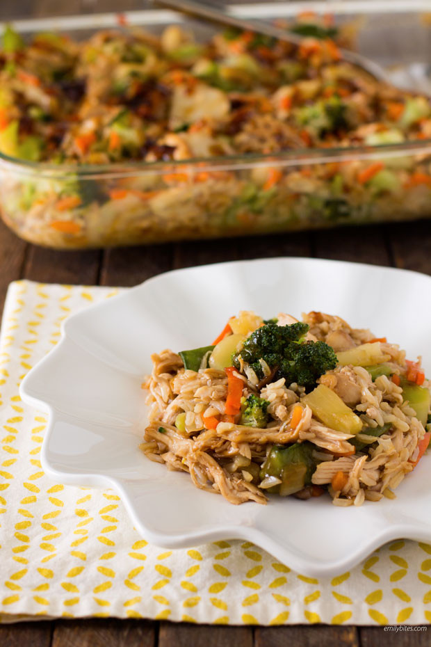 Healthy Sauces For Chicken And Rice
 Teriyaki Chicken and Rice Casserole Emily Bites