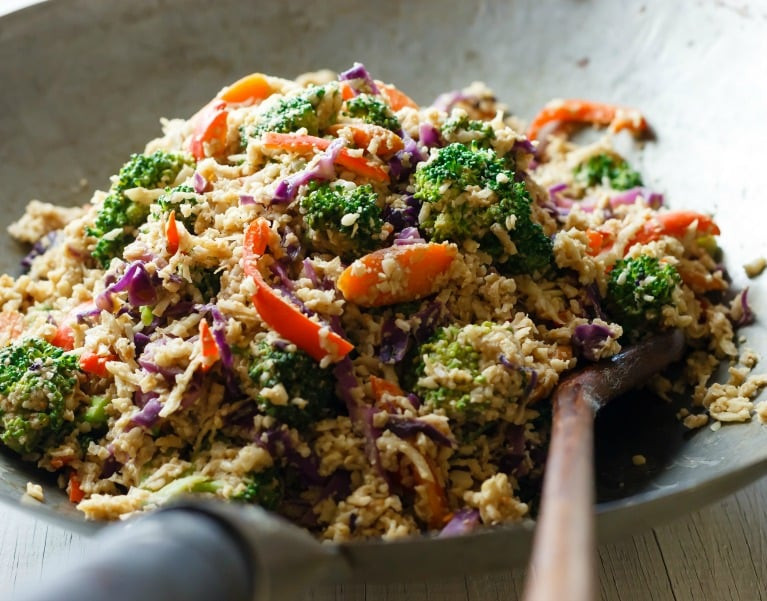 Healthy Sauces For Rice
 Peanut Sauce Stir Fry with Veggies and Cauliflower Rice