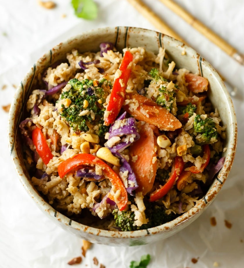 Healthy Sauces For Rice
 Peanut Sauce Stir Fry with Veggies and Cauliflower Rice