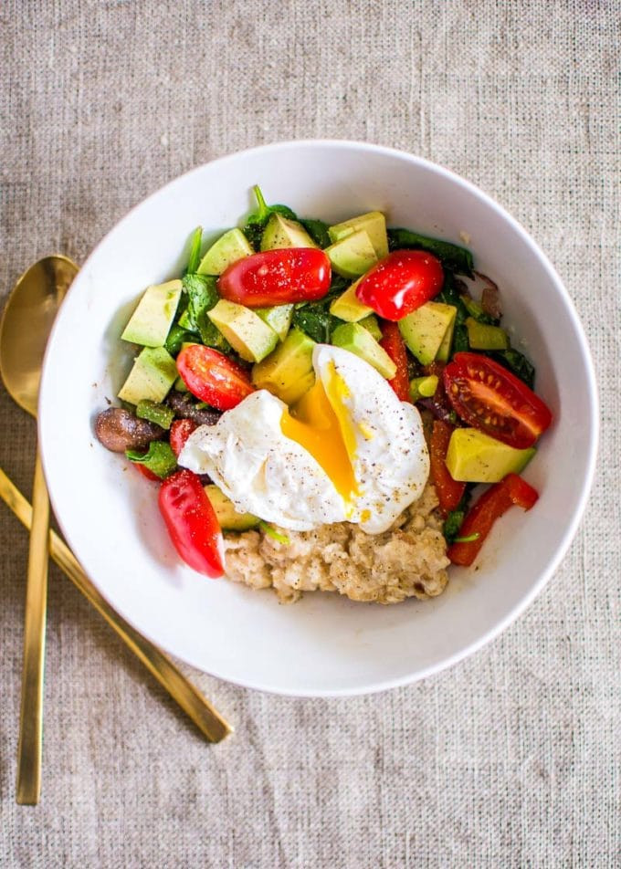 Healthy Savory Breakfast
 Savory Oatmeal Breakfast Bowls