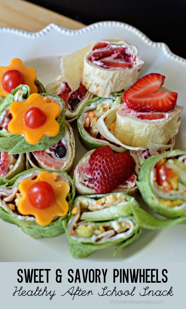 Healthy Savory Snacks
 Sweet & Savory Pinwheels Healthy After School Snack