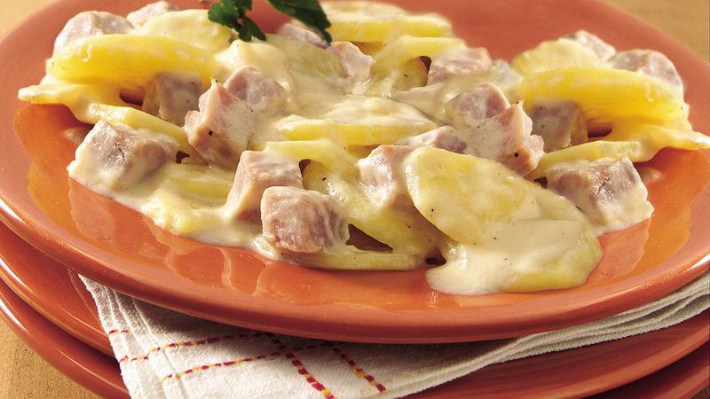 Healthy Scalloped Potatoes And Ham
 Cheesy Scalloped Potatoes with Ham recipe from Betty Crocker