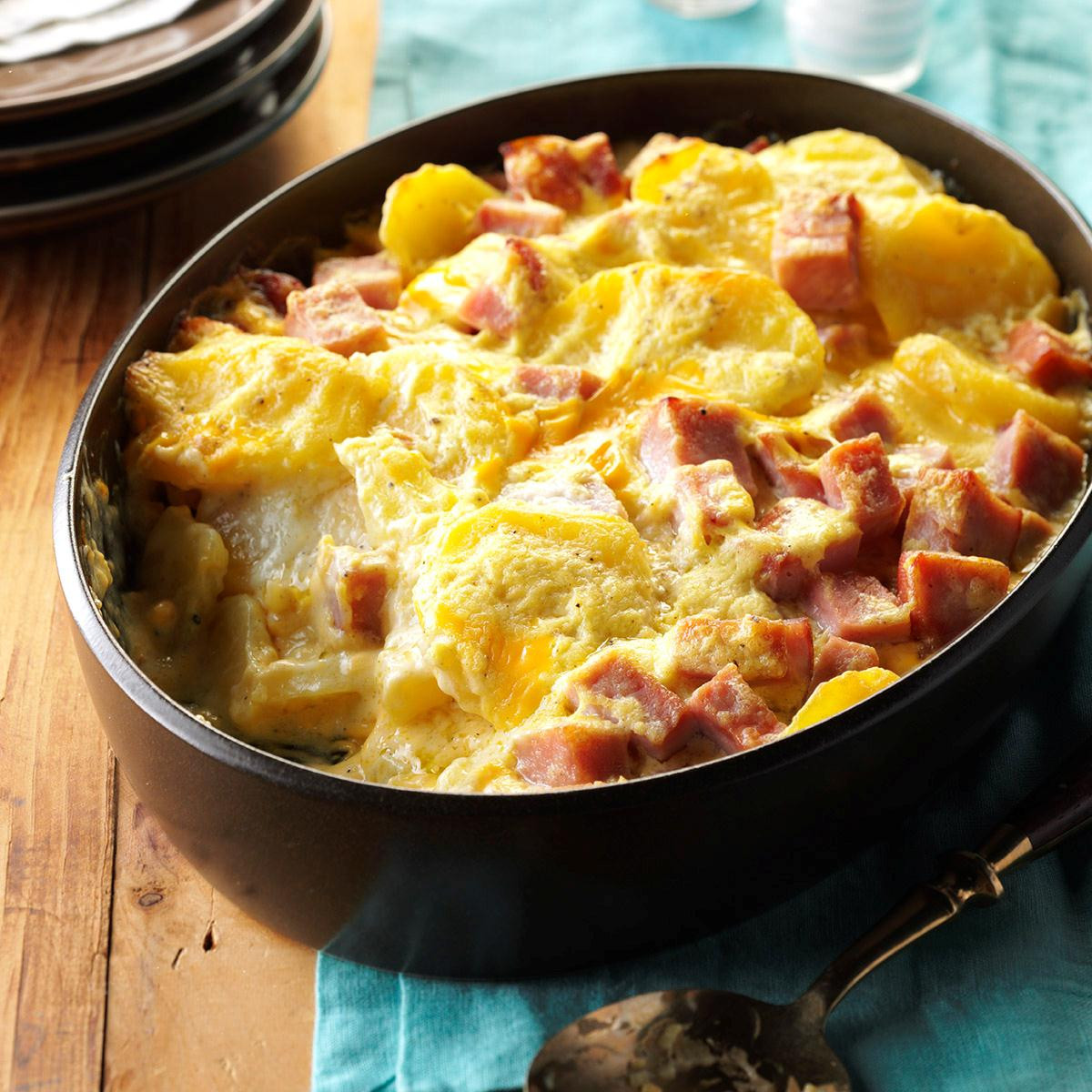 Healthy Scalloped Potatoes And Ham
 Cheesy Scalloped Potatoes & Ham Recipe