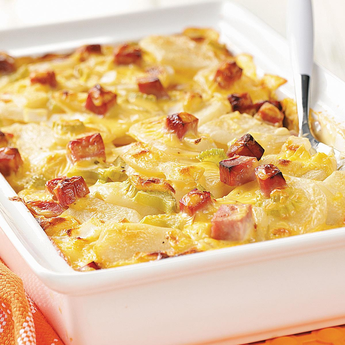 Healthy Scalloped Potatoes And Ham
 Ham and Creamy Potato Scallops Recipe