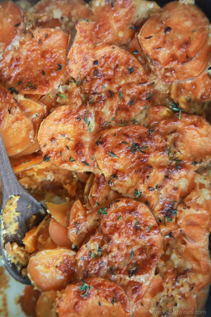 Healthy Scalloped Sweet Potatoes
 Cheesy Scalloped Sweet Potatoes Casserole