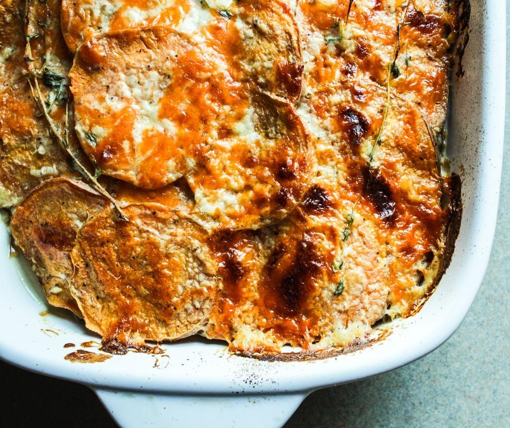 Healthy Scalloped Sweet Potatoes
 Scalloped Sweet Potatoes Lisa G Cooks