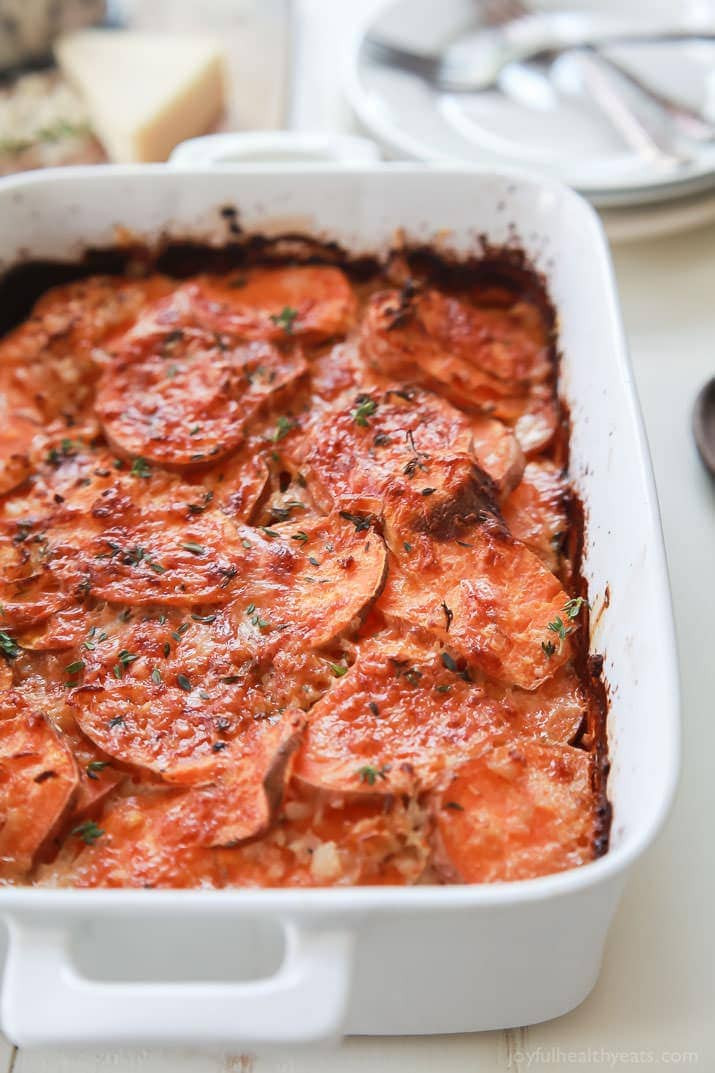 Healthy Scalloped Sweet Potatoes
 Cheesy Scalloped Sweet Potatoes Casserole