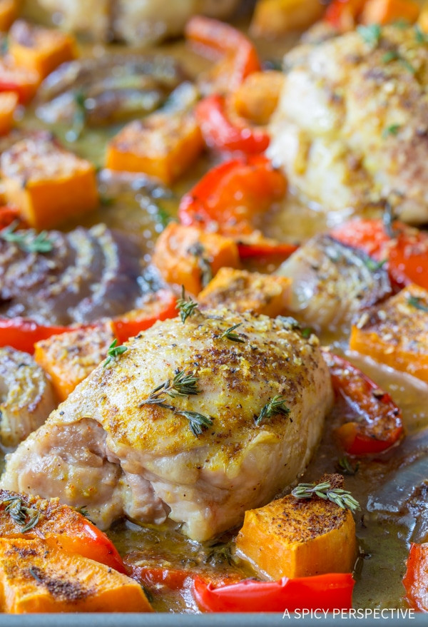 Healthy Sheet Pan Dinners
 Healthy Caribbean Chicken Curry Sheet Pan Dinner A Spicy
