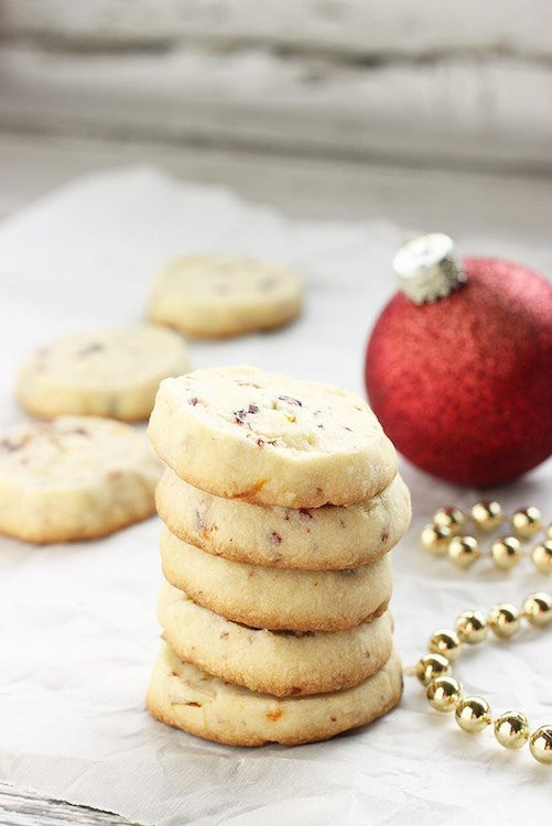 Healthy Shortbread Cookies
 Cranberry Orange Almond Shortbread Cookies