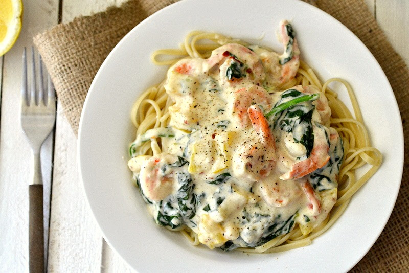Healthy Shrimp And Pasta Recipes
 Shrimp Pasta with Homemade Cream Sauce Recipe