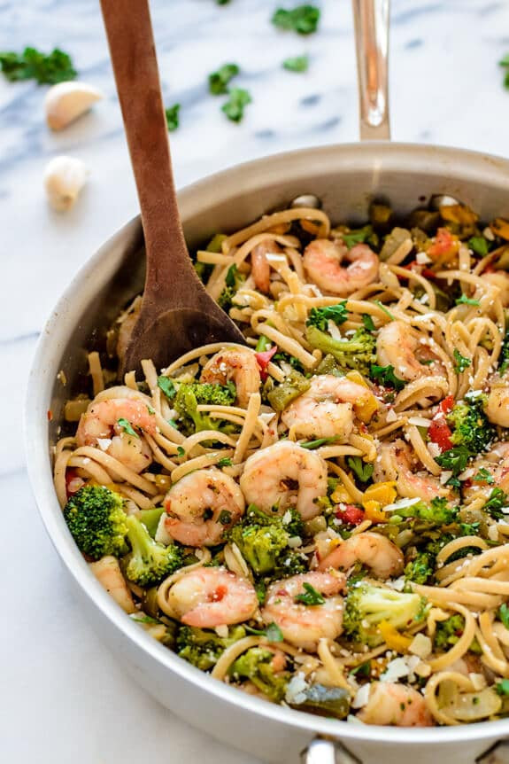 Healthy Shrimp And Pasta
 Healthy Garlic Shrimp Pasta