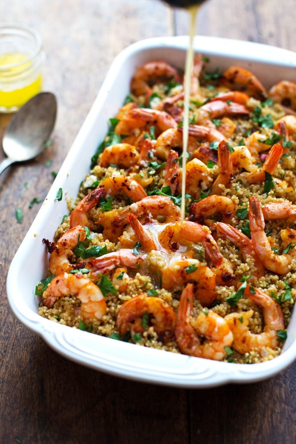 Healthy Shrimp And Quinoa Recipes
 Garlic Butter Shrimp and Quinoa Recipe Pinch of Yum