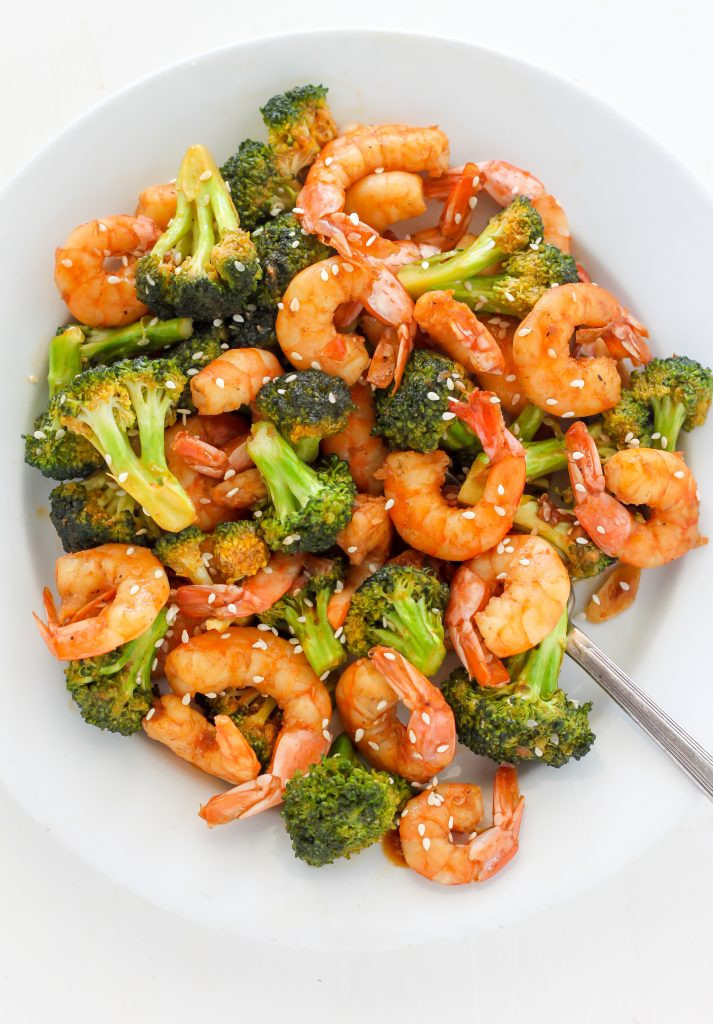 Healthy Shrimp Dinners
 20 Minute Skinny Sriracha Shrimp and Broccoli Baker by