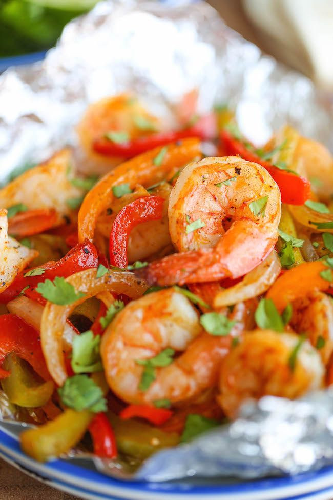 Healthy Shrimp Fajitas
 Shrimp Fajitas in Foil Recipe