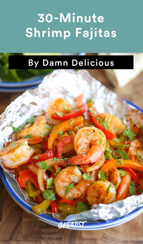 Healthy Shrimp Fajitas
 Healthy Dinner Ideas in 30 Minutes or Less