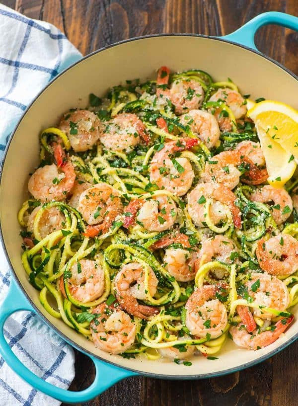 Healthy Shrimp Pasta Recipes
 Healthy Shrimp Scampi with Zucchini Noodles