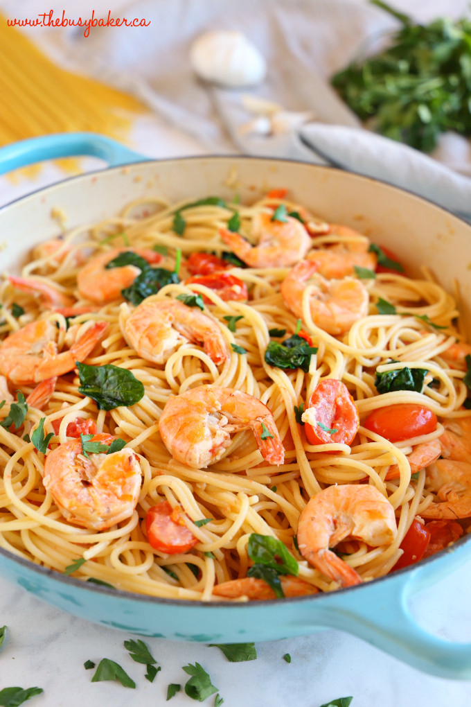 Healthy Shrimp Pasta Recipes Easy
 Easy Healthy Shrimp Scampi The Busy Baker