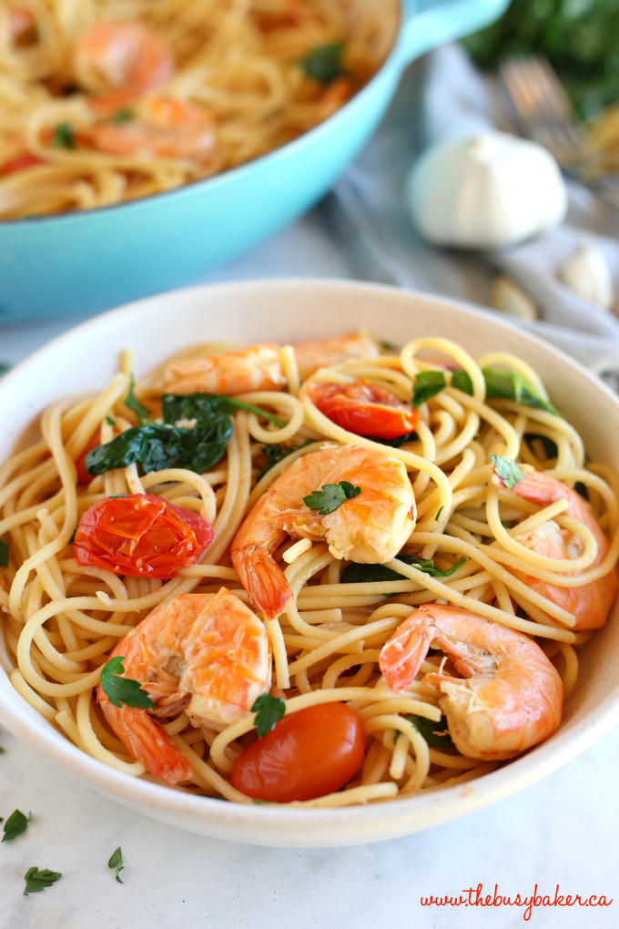 Healthy Shrimp Pasta Recipes Easy
 Easy Healthy Shrimp Scampi The Busy Baker