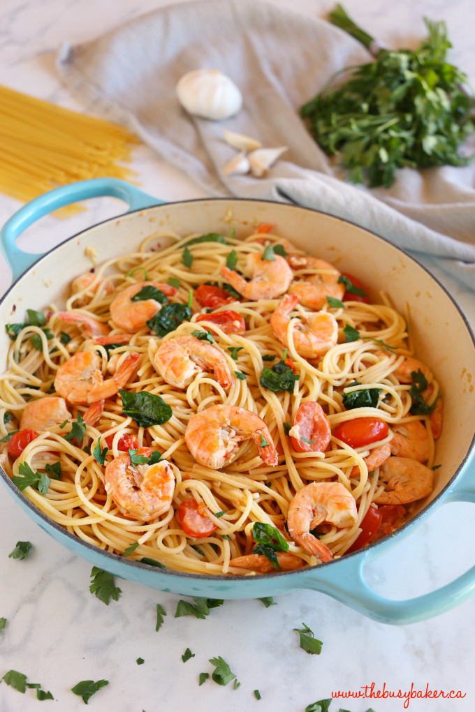 Healthy Shrimp Pasta Recipes Easy
 Easy Healthy Shrimp Scampi The Busy Baker