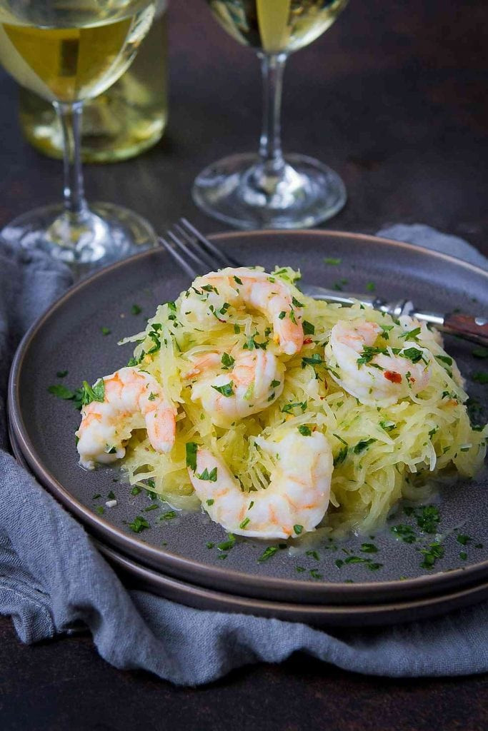 Healthy Shrimp Pasta Recipes Weight Watchers
 Shrimp Scampi Spaghetti Squash Recipe Low Carb Dinner