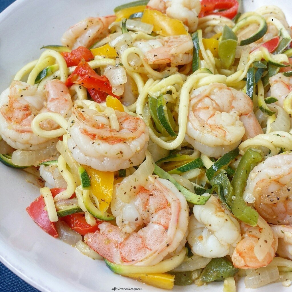 Healthy Shrimp Recipes Low Carb
 Low Carb Shrimp Stir Fry with Zoodles Fit Slow Cooker Queen