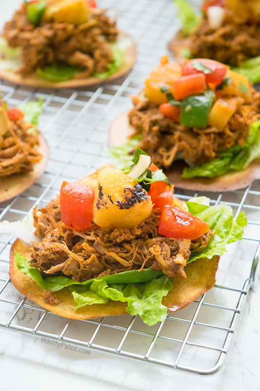 Healthy Side Dishes For Pulled Pork
 Healthy BBQ Pulled Pork Mexican Tostada Recipe WhittyPaleo