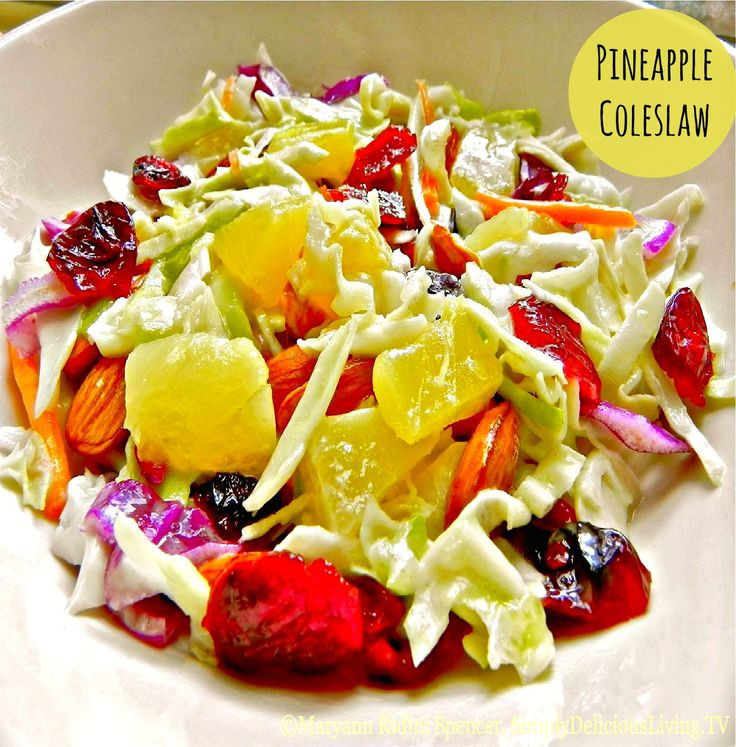 Healthy Side Dishes For Sandwiches
 This simply delicious "Pineapple Coleslaw" is light tangy