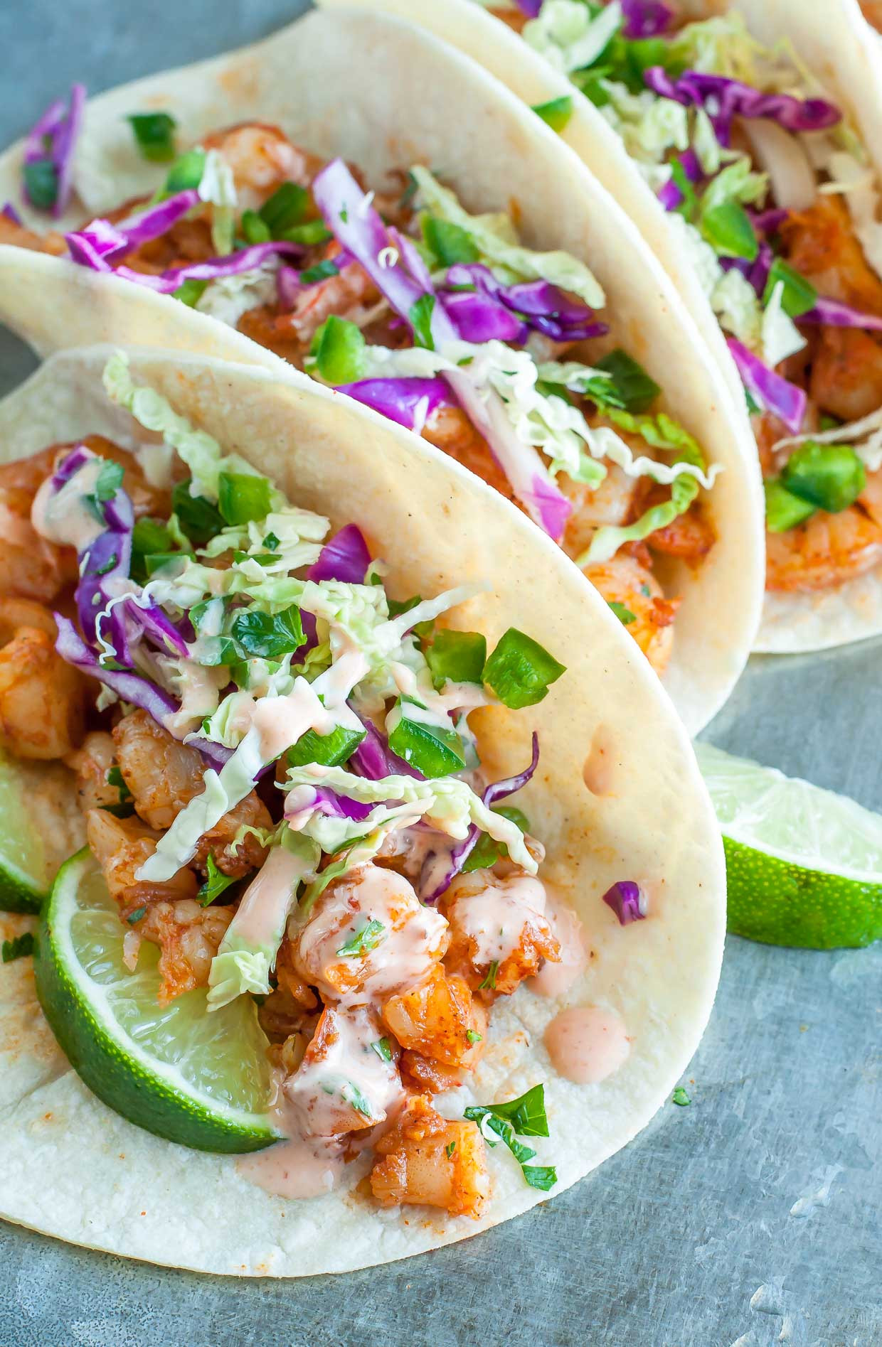 Healthy Side Dishes For Tacos
 Spicy Sriracha Shrimp Tacos with Cilantro Lime Slaw Peas
