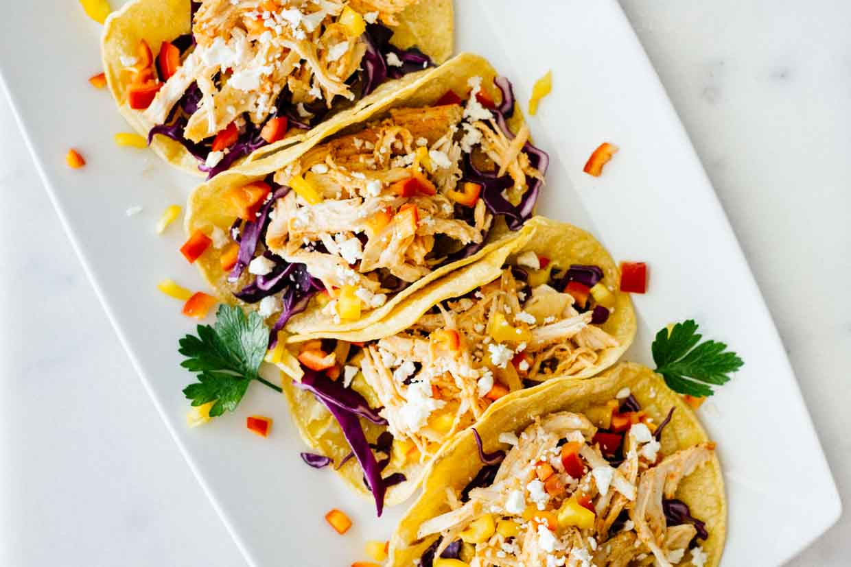 Healthy Side Dishes For Tacos
 Healthy Sriracha Shredded Chicken Tacos Jar Lemons