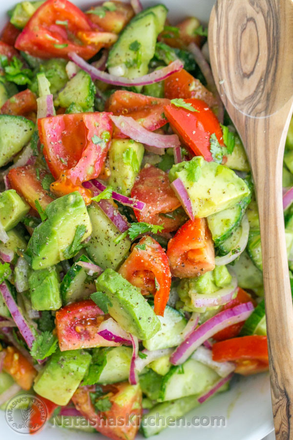 Healthy Side Salads
 Cucumber Tomato Avocado Salad Beyond The Basics Health