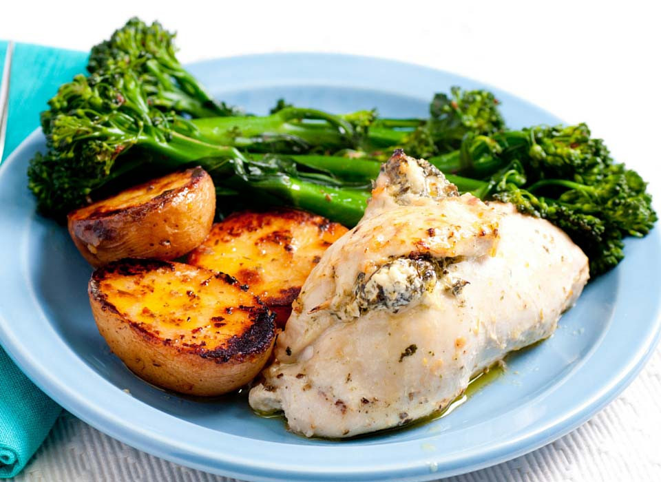 Healthy Sides For Baked Chicken
 4 Ingre nt Spinach and Ricotta Stuffed Chicken Breast