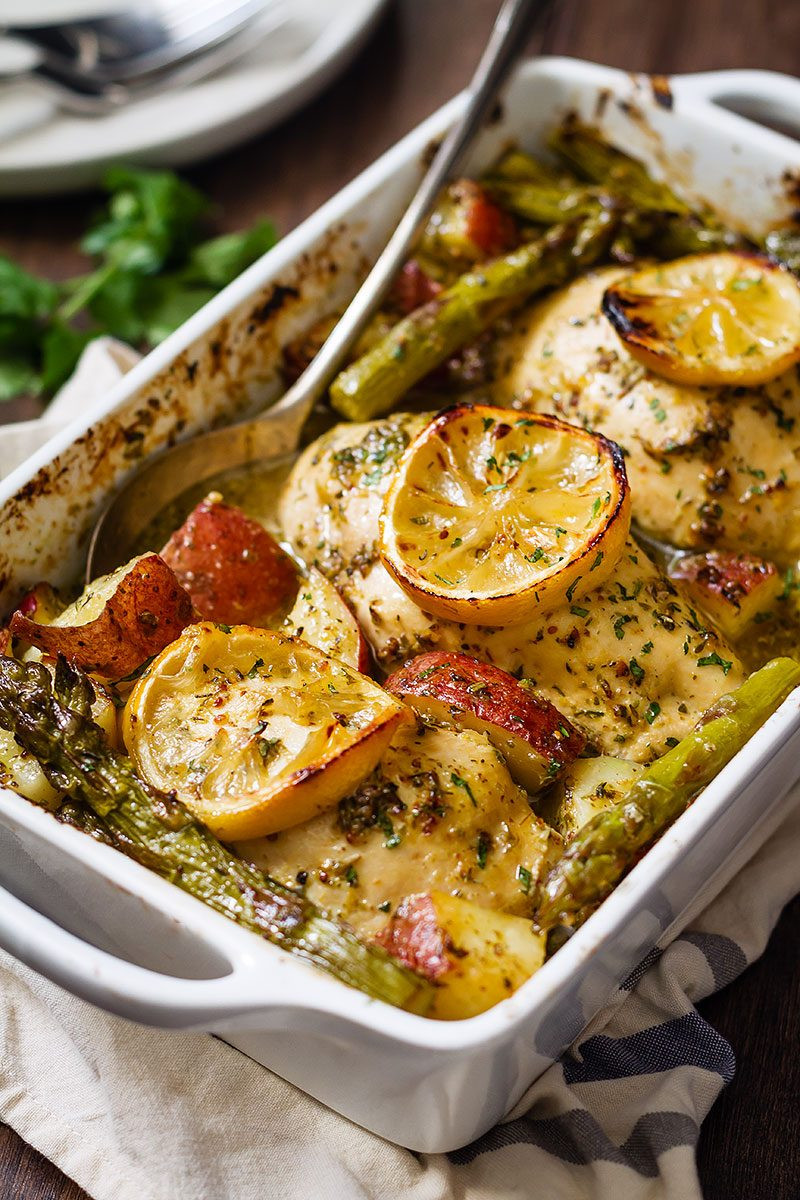 Healthy Sides For Baked Chicken
 Baked Chicken Breasts with Lemon & Veggies — Eatwell101