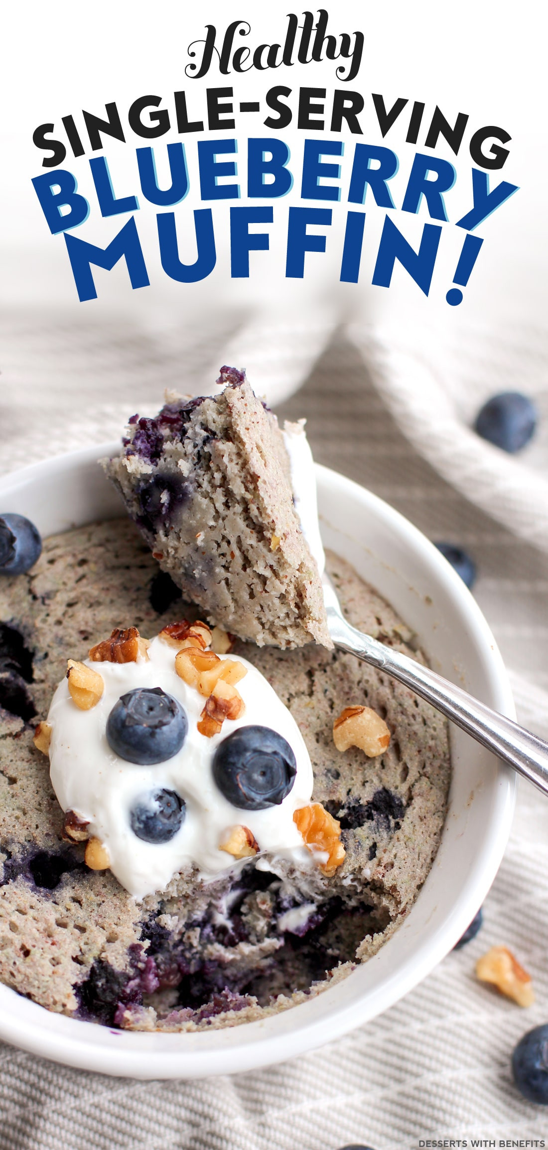 Healthy Single Serving Desserts
 Healthy Single Serving Blueberry Microwave Muffin