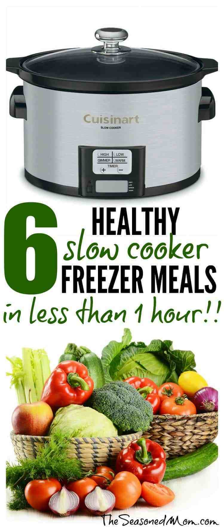 Healthy Slow Cooker Dinners
 6 Healthy Slow Cooker Freezer Meals in Less Than 1 Hour