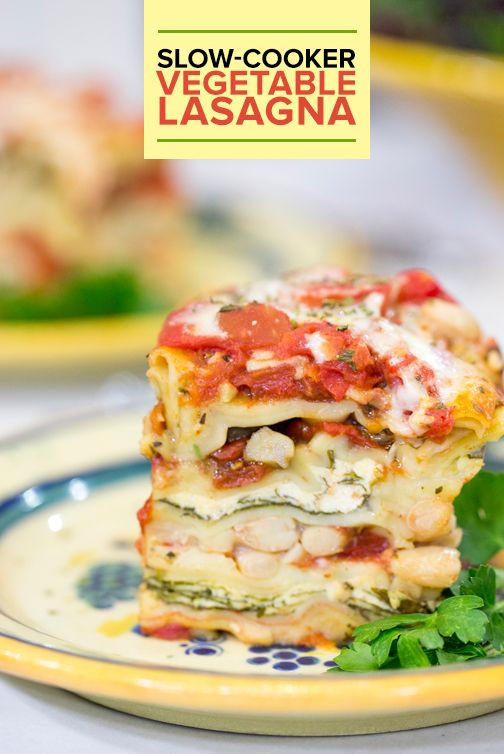 Healthy Slow Cooker Lasagna
 Lasagna Healthy dishes and Easy recipes on Pinterest