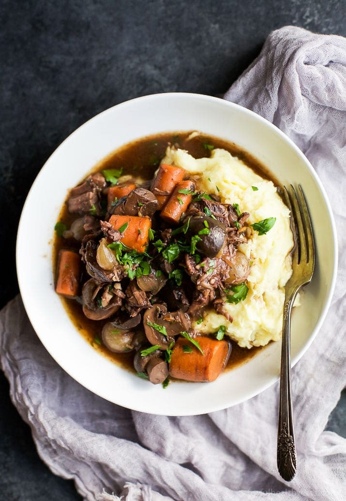 Healthy Slow Cooker Recipes Beef
 Slow Cooker Beef Bourguignon