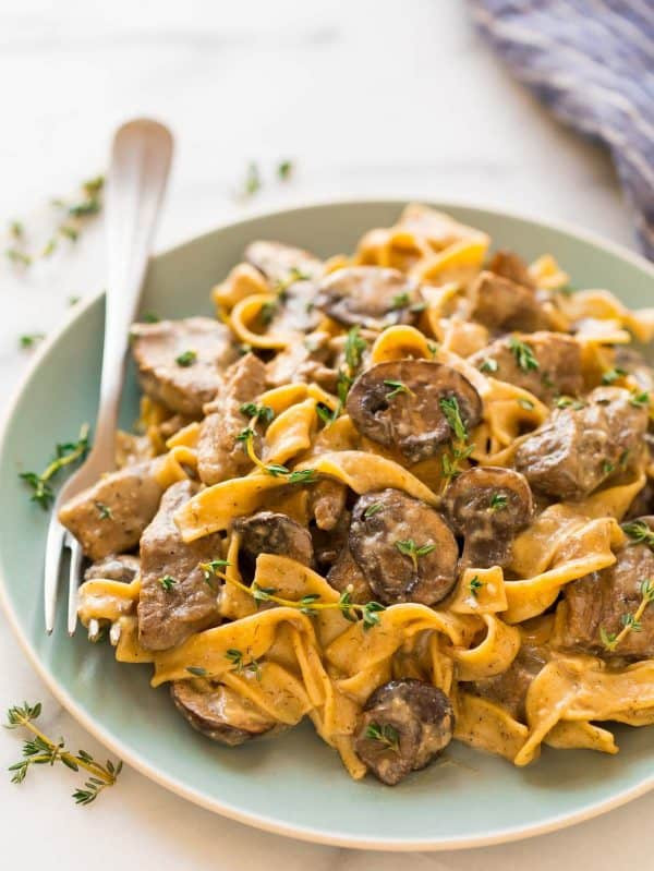 Healthy Slow Cooker Recipes Beef
 Slow Cooker Beef Stroganoff from Scratch