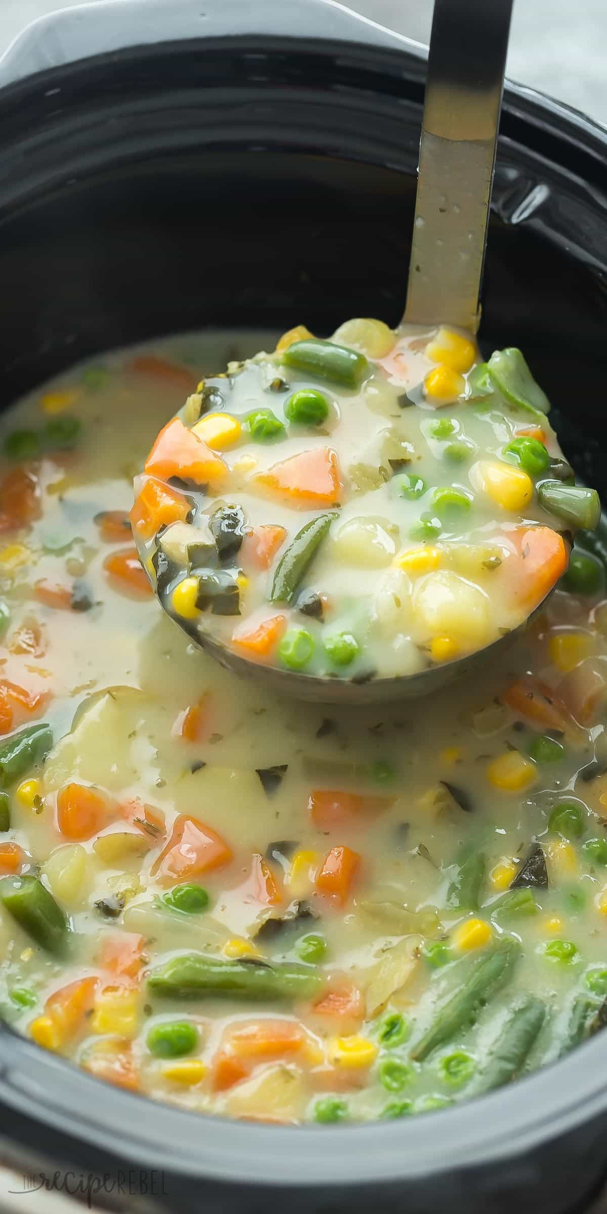 Healthy Slow Cooker Soup Recipes
 Slow Cooker Creamy Ve able Soup with RECIPE VIDEO