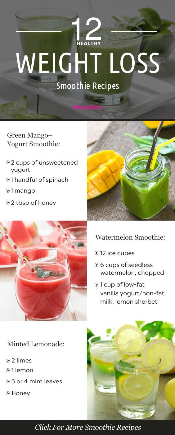 Healthy Smoothie Recipes For Weight Loss
 Top 12 Healthy Smoothie Recipes for Weight Loss