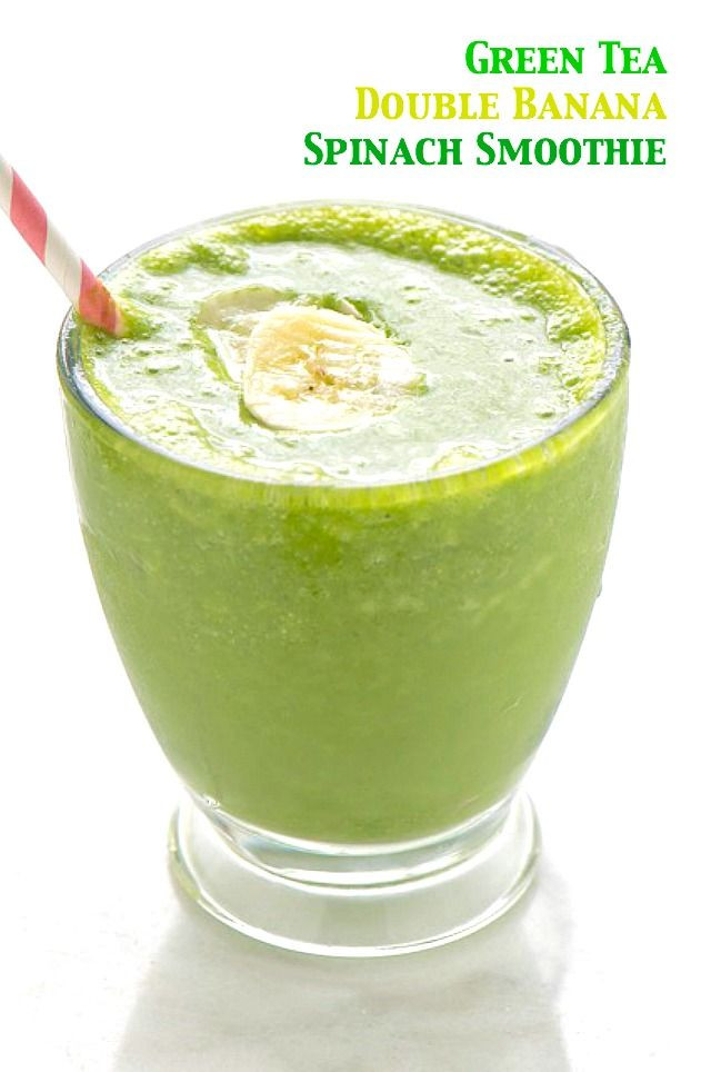 Healthy Smoothie Recipes With Spinach
 Green Tea Double Banana Spinach Smoothie Healthy