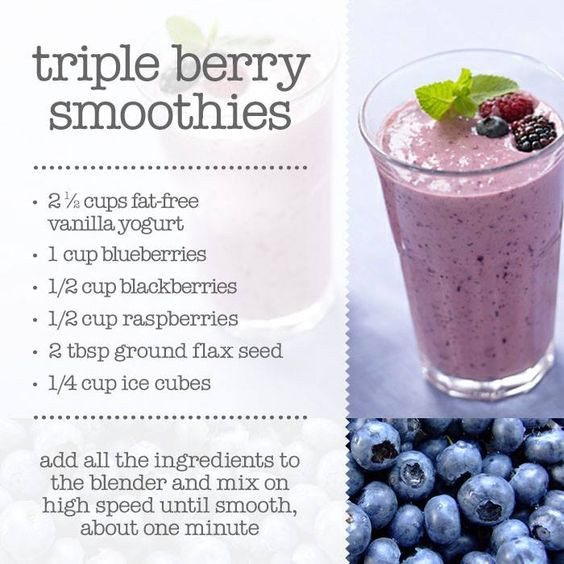 Healthy Smoothie Recipes With Yogurt
 Low Fat Triple Berry Smoothie Recipe