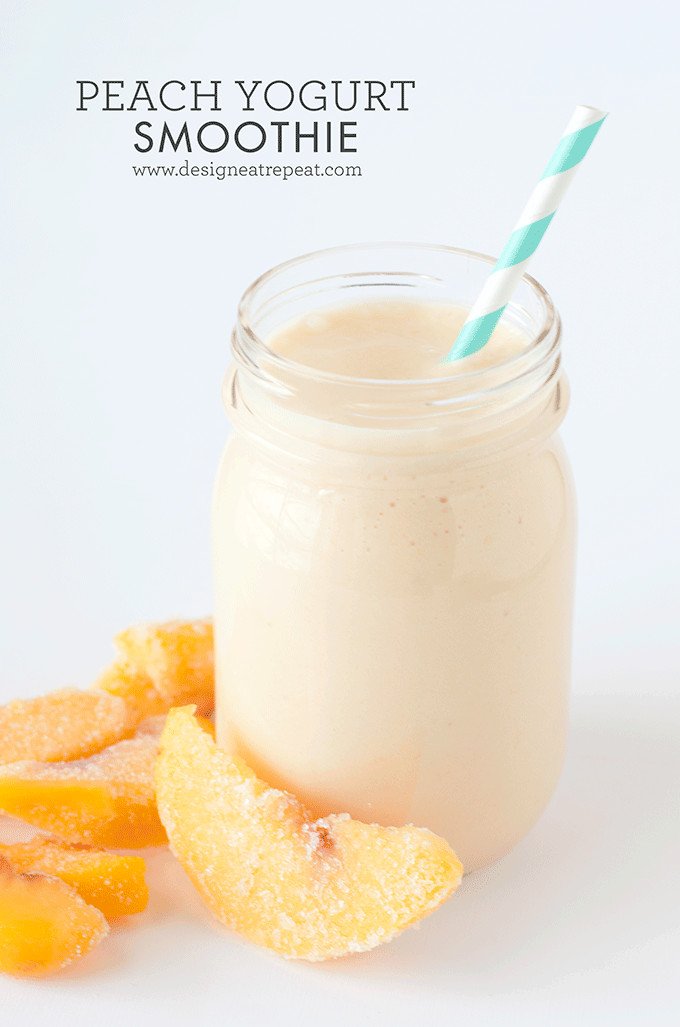 Healthy Smoothie Recipes With Yogurt
 Single Serving Peach Yogurt Smoothie Design Eat Repeat