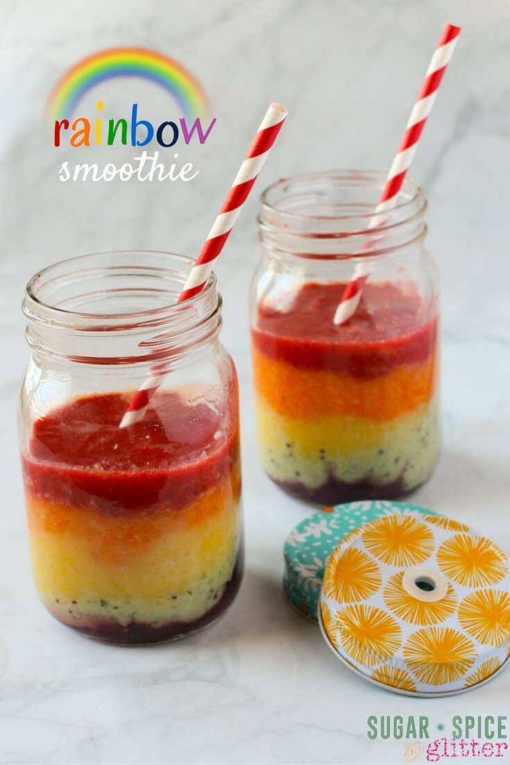 Healthy Smoothies For Kids With Veggies
 Rainbow Smoothie Recipe ⋆ Sugar Spice and Glitter